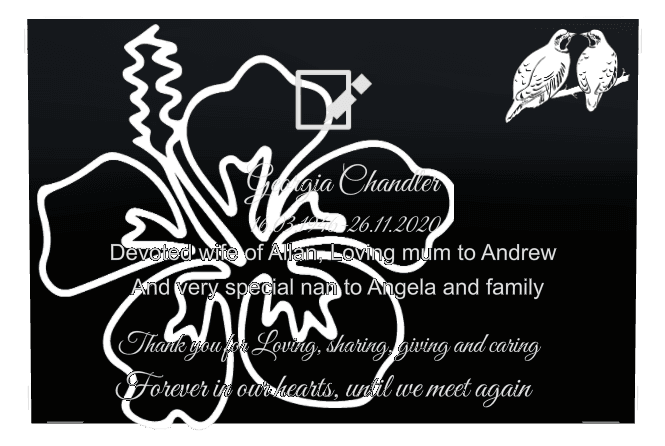 Square Laser-Etched Color Plaque – Devoted Wife Plaque preview
