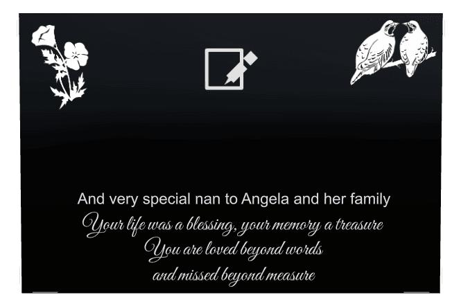 Square Laser-Etched Color Plaque – Your Life Was a Blessing preview