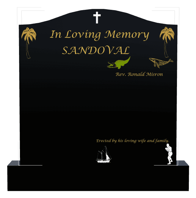 Serpentine Traditional Engraved Headstone – Loving Wife preview