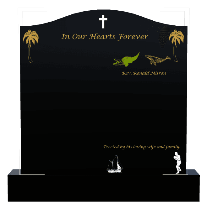 Serpentine Traditional Engraved Headstone – Loving Wife preview
