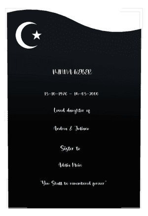 Left Wave - Forever Loved memorial design preview