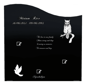 Left Wave - Bird Birds memorial design preview