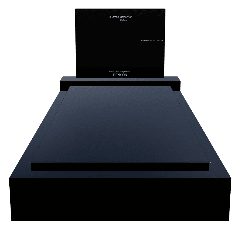 Serpentine Laser-Etched Black Granite Monument – Forever Loved Monument preview