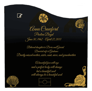 Left Wave - Beautiful Soul memorial design preview
