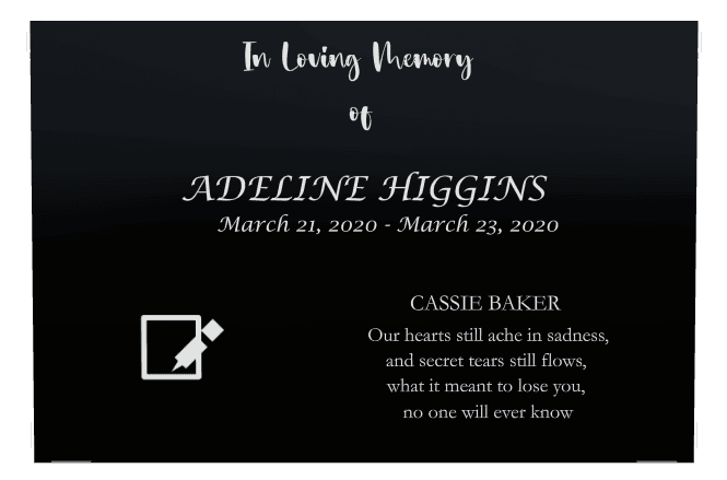Square Laser-Etched Color Plaque – In Loving Memory preview