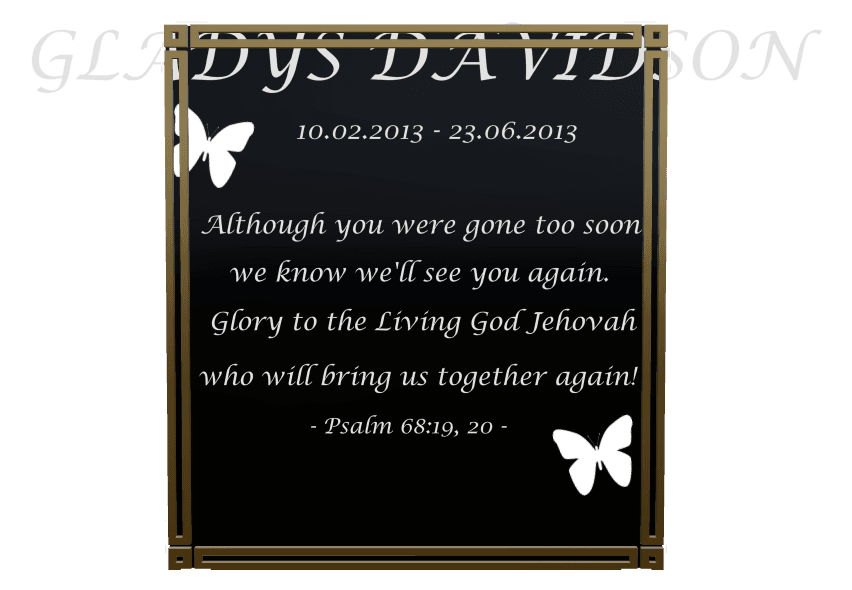 Square Laser-Etched Color Plaque – Psalm 68 Plaque preview