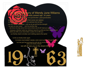 Wife Memorial memorial design preview