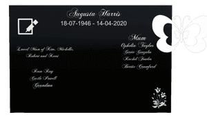 Square - Butterflies Flower Plaque memorial design preview