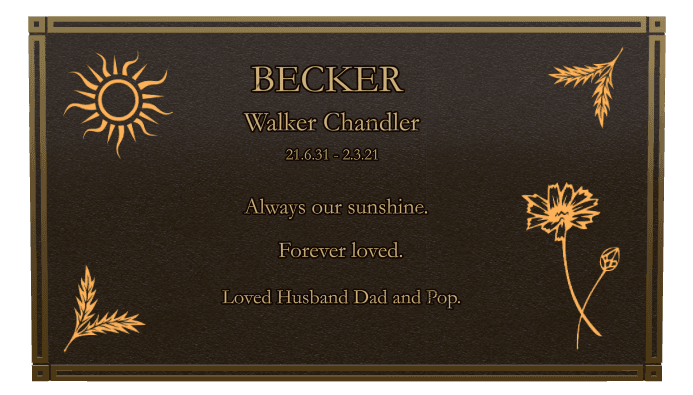 Square Bronze Plaque – Forever Loved preview