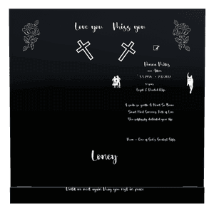 Rectangle - Devoted Wife memorial design preview