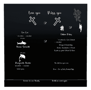 Rectangle - Devoted Wife Headstone memorial design preview