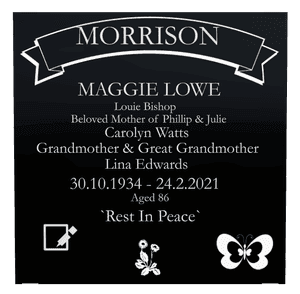 Square - Devoted Wife 3 memorial design preview