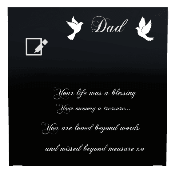 Square Laser-Etched Color Plaque – Your Life Was a Blessing Plaque preview