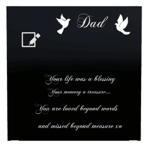 Square - Your Life Was a Blessing Plaque memorial design preview