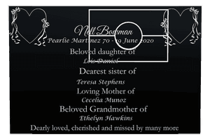 Mother Memorial memorial design preview
