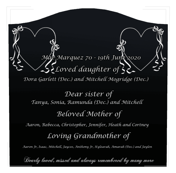 Serpentine Laser-Etched Black Granite Headstone – Always Remembered preview