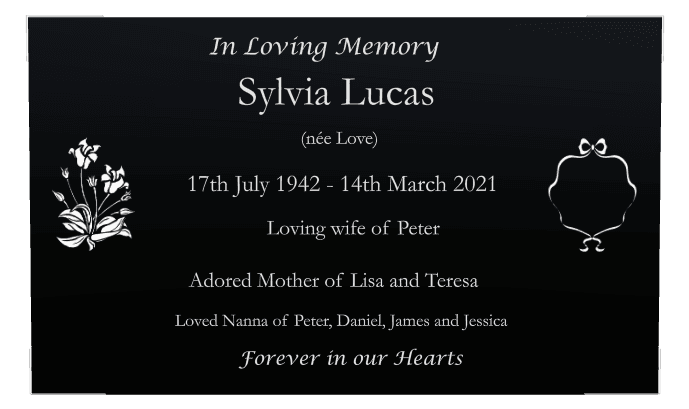 Square Laser-Etched Color Plaque – Loving Wife preview