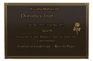 In Loving Memory Of memorial design preview