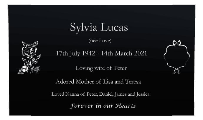Square Laser-Etched Color Plaque – Loving Wife preview