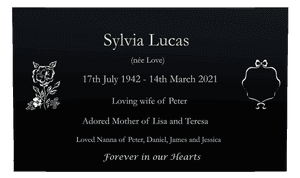 Wife Memorial memorial design preview