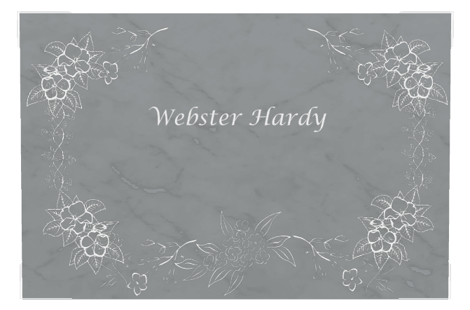 Square Traditional Engraved Plaque – Flower Flowers preview