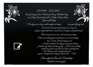 Square - Loving Wife 8 memorial design preview