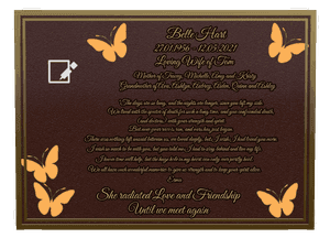 Bronze Plaque - Loving Wife memorial design preview
