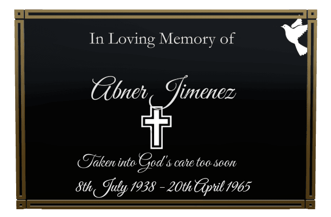 Square Laser-Etched Color Plaque – In Loving Memory preview