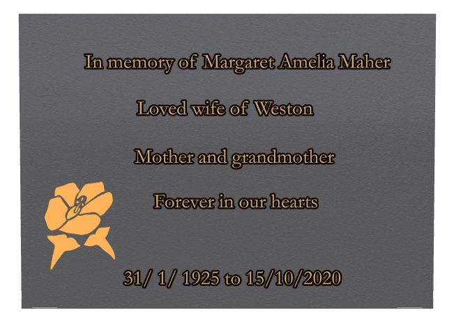 Square Bronze Plaque – Forever in Our Hearts preview