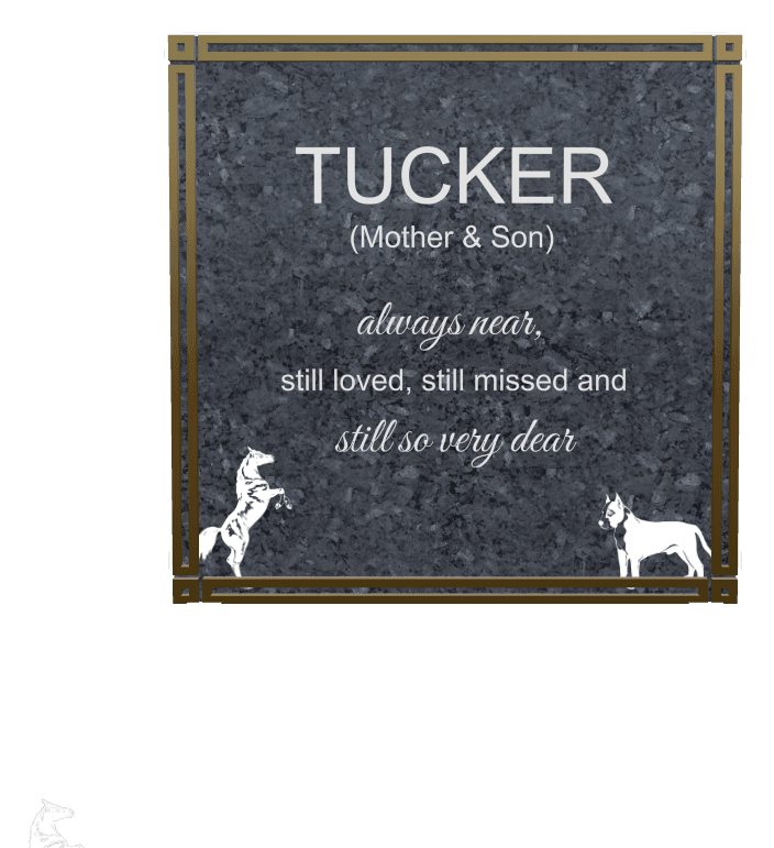 Square Traditional Engraved Plaque – Dog Horse Plaque preview