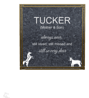 Square - Dog Horse Plaque memorial design preview