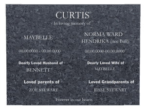In loving memory of memorial design preview