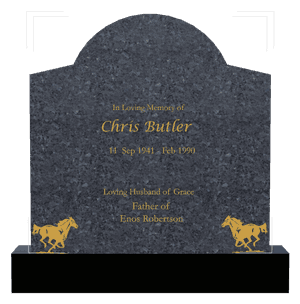 Curved Gable - Loving Husband memorial design preview