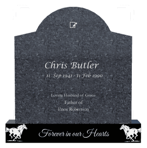 Curved Gable - Loving Husband Headstone memorial design preview