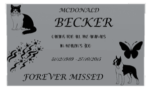 Square - Butterflies Cat memorial design preview