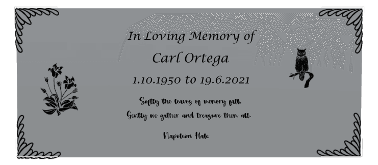 Stainless Steel Plaque Stainless Steel Plaque – In Loving Memory preview