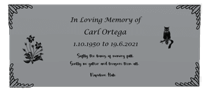 Stainless Steel Plaque - In Loving Memory 3 memorial design preview