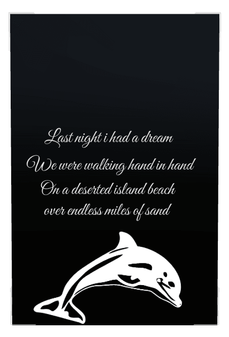 Square Laser-Etched Color Plaque – Dolphin preview