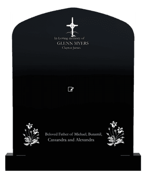 Headstone 36 - In Loving Memory memorial design preview