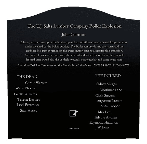 Serpentine Laser-Etched Black Granite Headstone – Daniel Headstone preview