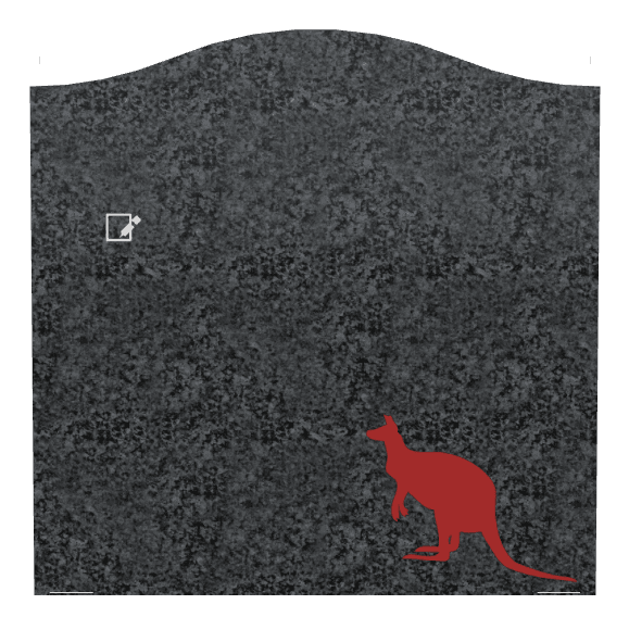 Serpentine Traditional Engraved Headstone – Kangaroo preview