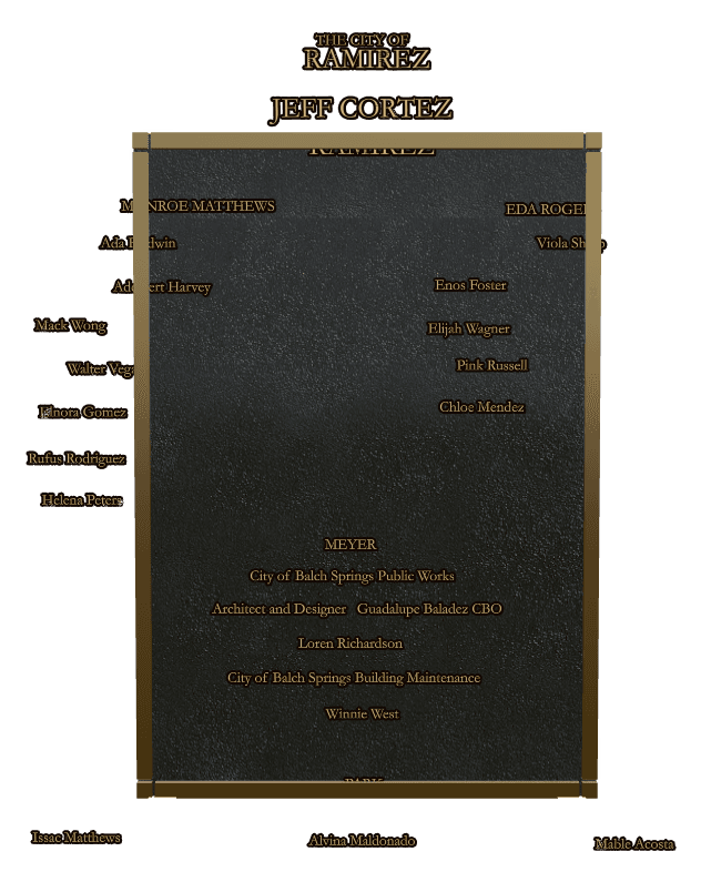 Square Bronze Plaque – John preview
