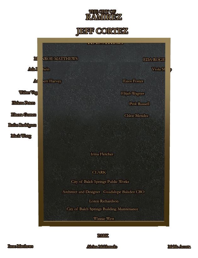 Square Bronze Plaque – John preview
