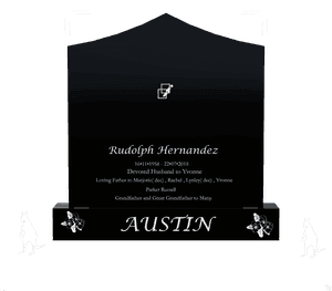 Curved Peak - Loving Father memorial design preview