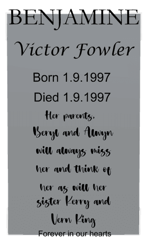 Brother Memorial memorial design preview