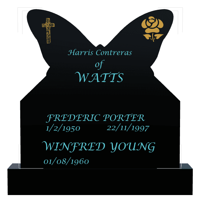 Traditional Engraved Headstone – Rose preview
