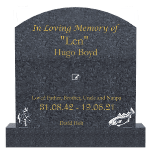 Curved Top - In Loving Memory 7 memorial design preview