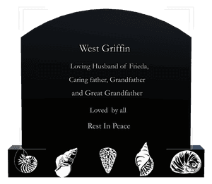 Curved Top - Loving Husband Headstone memorial design preview