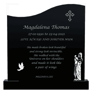 Right Wave - Birds Cross memorial design preview