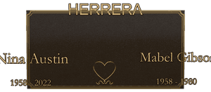 Bronze Plaque - Heart 2 memorial design preview
